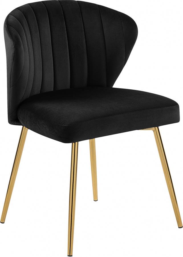 Meridian Furniture - Finley Velvet Chair In Black (Set Of 2) - 707Black