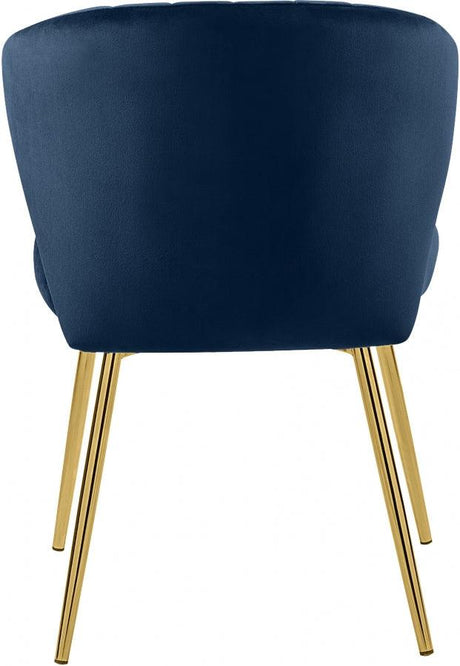 Meridian Furniture - Finley Velvet Chair In Navy (Set Of 2) - 707Navy