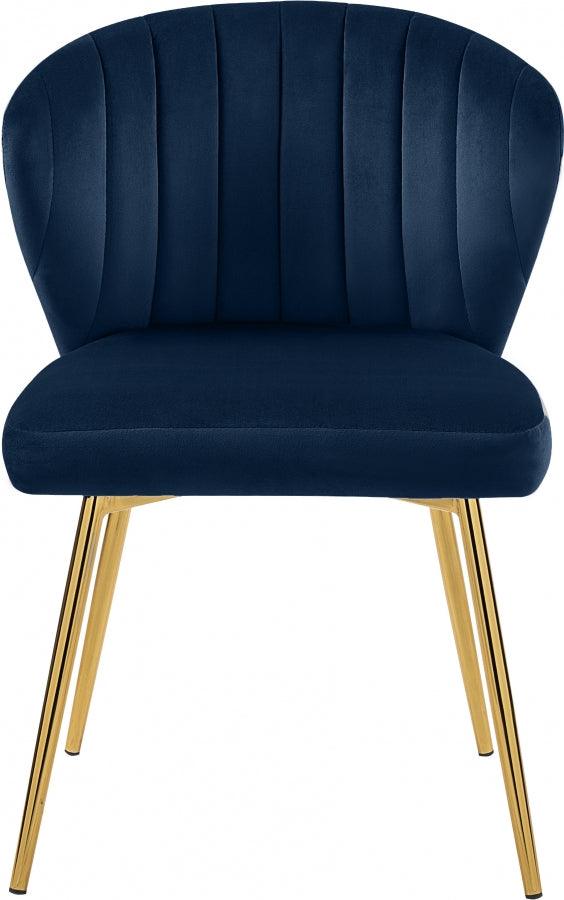 Meridian Furniture - Finley Velvet Chair In Navy (Set Of 2) - 707Navy