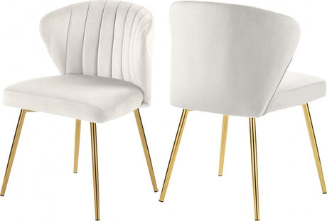 Meridian Furniture - Finley Velvet Chair In Cream (Set Of 2) - 707Cream