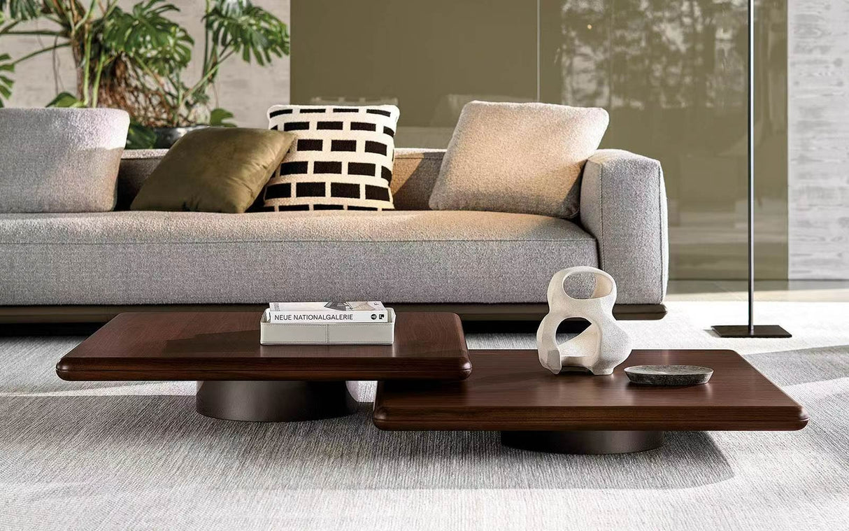 Vig Furniture Modrest Valley - Modern Walnut + Titanium Coffee Table VGIP-ST798-A - Home Elegance USA