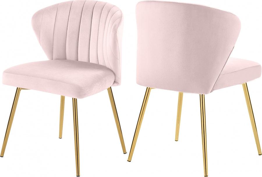 Meridian Furniture - Finley Velvet Chair In Pink (Set Of 2) - 707Pink