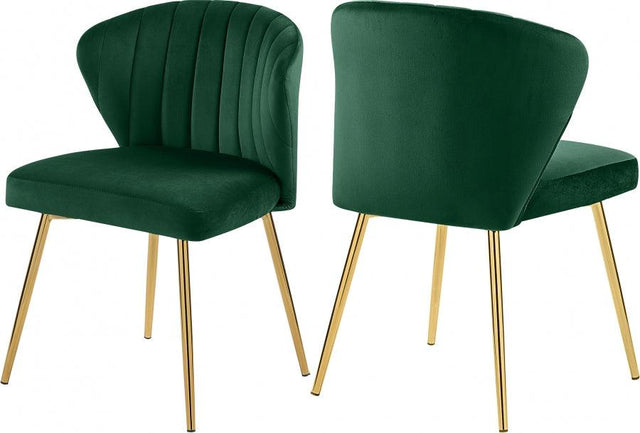 Meridian Furniture - Finley Velvet Chair In Green (Set Of 2) - 707Green