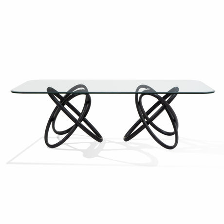 Vig Furniture Modrest Mason Modern Glass & Black Ash Dining Table