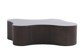 Vig Furniture Modrest Jessie - Modern Smoked Oak Freeform Coffee Table