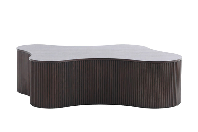 Vig Furniture Modrest Jessie - Modern Smoked Oak Freeform Coffee Table