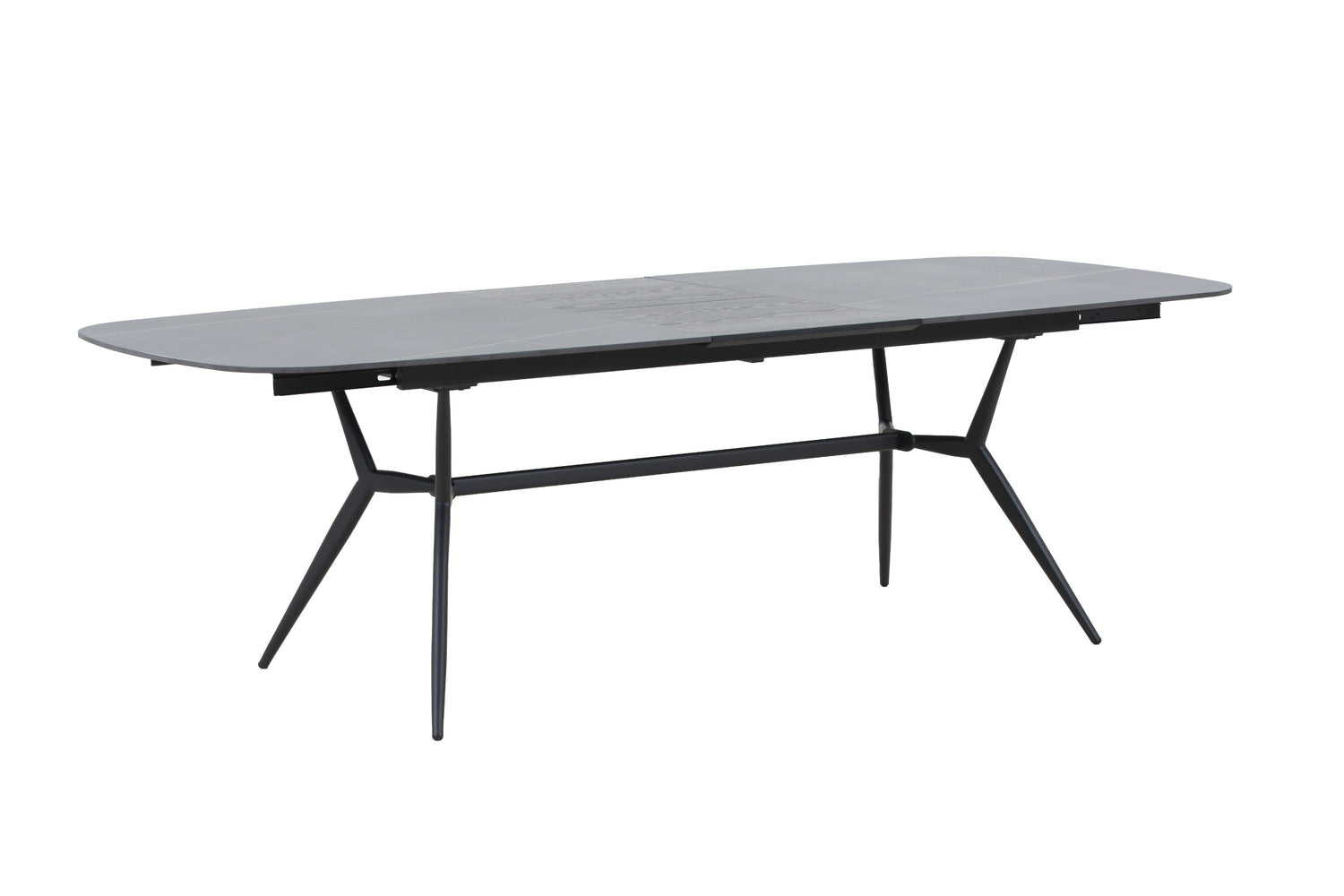Vig Furniture Modrest Suzie - Modern Ceramic + Black Ash Extendable Dining Table