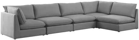 Mackenzie - Modular Sectional 5 Piece - Gray - Home Elegance USA