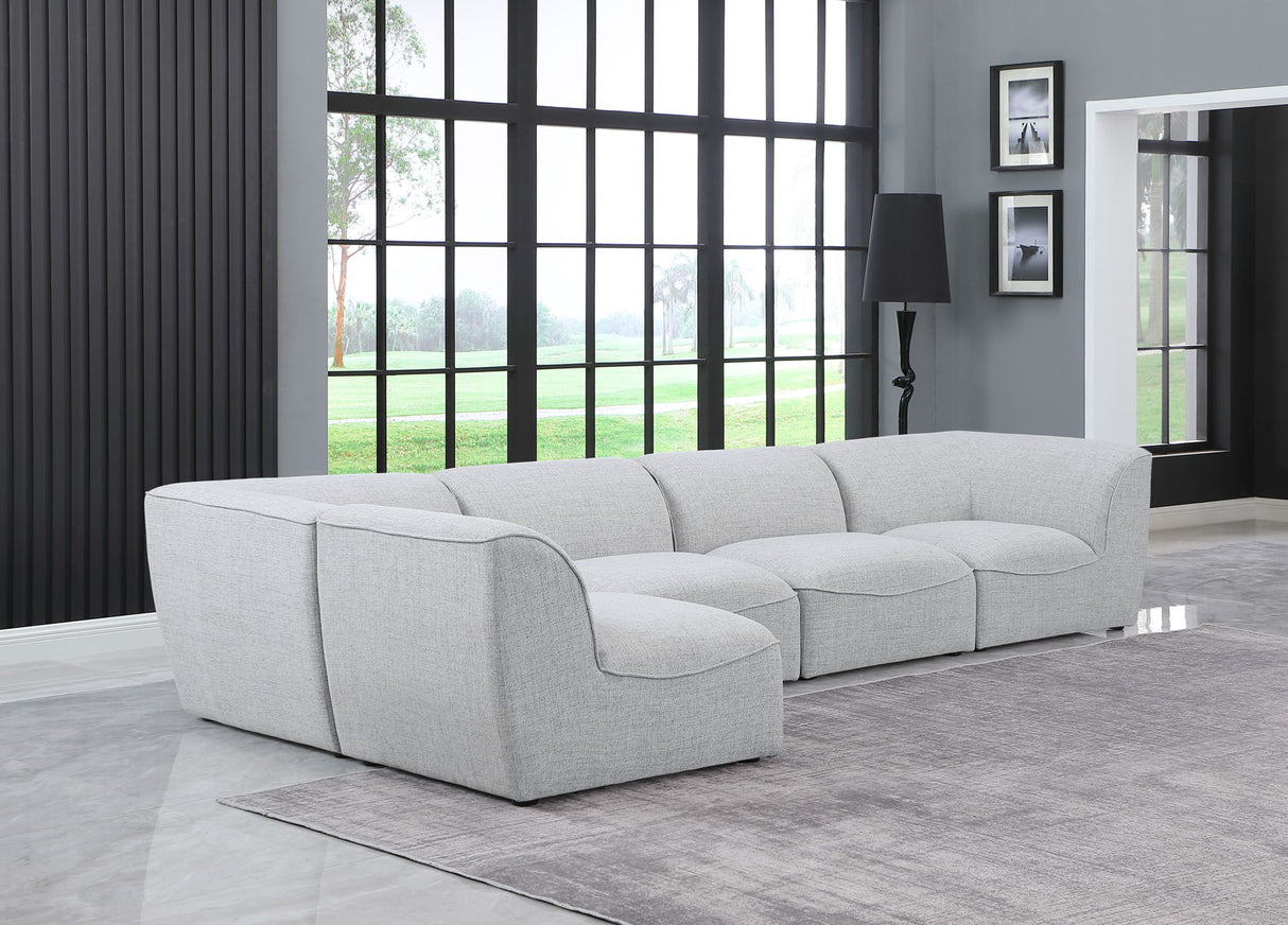 Miramar - Modular Sectional 5 Piece - Gray - Modern & Contemporary - Home Elegance USA