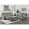 Aram 2 Piece Double Reclining Living Room Set In Gray 8206Gry-3-2 | Homelegance