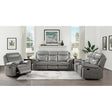 Aram 3 Piece Double Reclining Living Room Set In Gray 8206Gry-3-2-1 | Homelegance