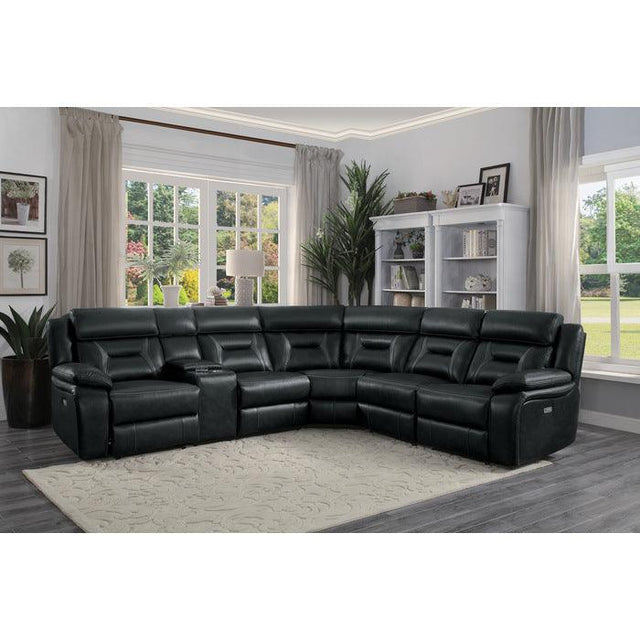 Amite 6 - Piece Modular Power Reclining Sectional In Dark Gray 8229Dg*6Pw | Homelegance | Home Elegance USA