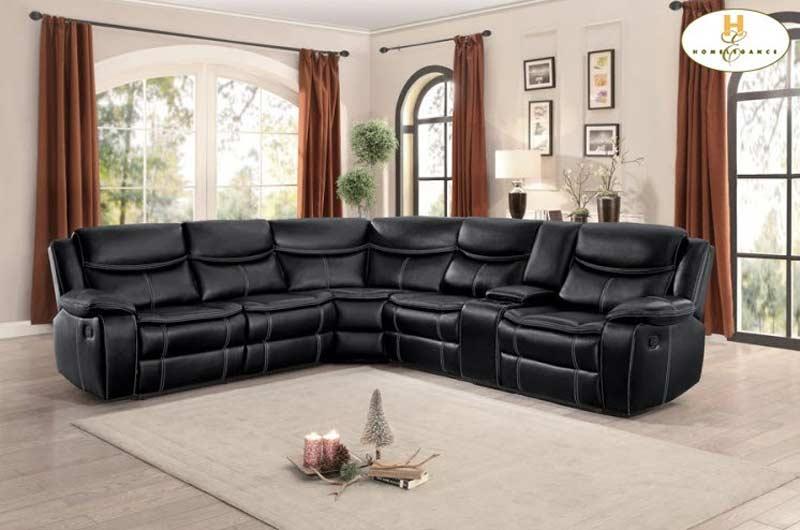 Bastrop 3 Piece Sectional 8230Blk - Sc | Homelegance | Home Elegance USA