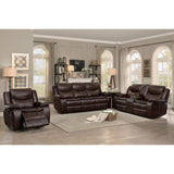 Homelegance - Bastrop Double Glider Reclining Loveseat With Center Console - 8230Brw-2