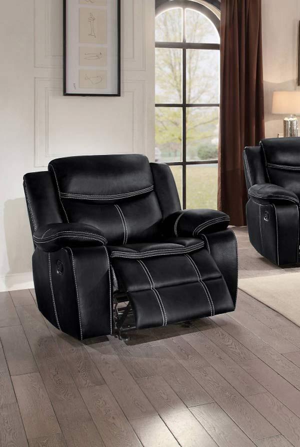 Bastrop Glider Reclining Chair 8230Blk - 1 | Homelegance | Home Elegance USA