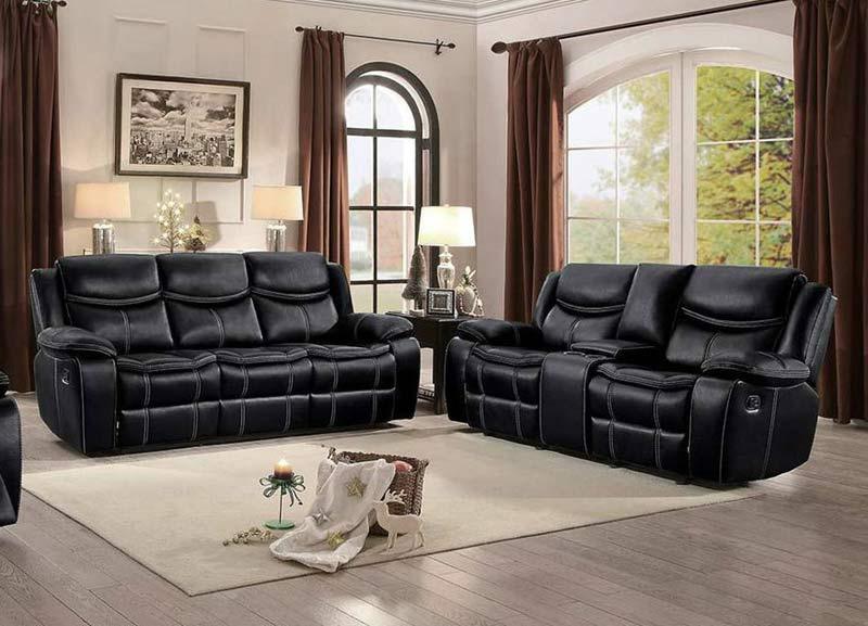 Bastrop 2 Piece Sofa Set 8230Blk - 2Set | Homelegance | Home Elegance USA