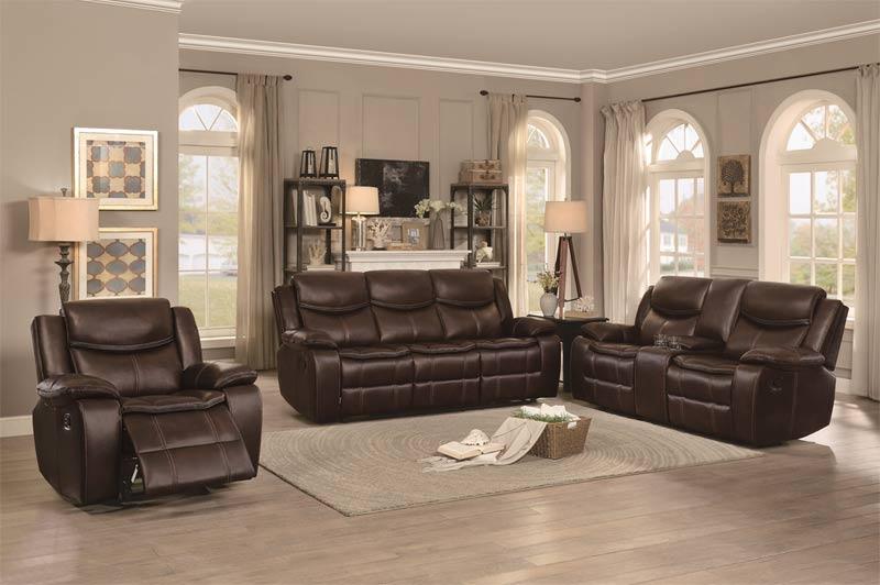 Bastrop 3 Piece Living Room Set 8230Brw - 3 - Set | Homelegance | Home Elegance USA