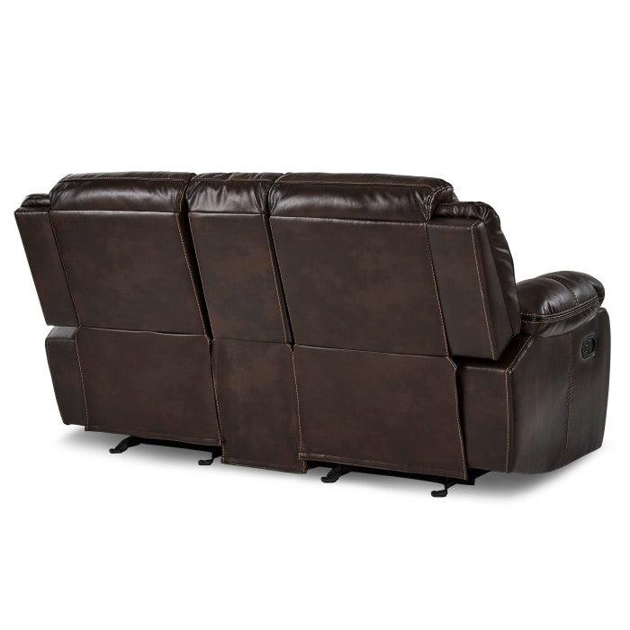 Bastrop Double Glider Reclining Loveseat With Center Console 8230Brw - 2 | Homelegance | Home Elegance USA