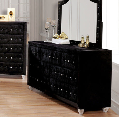 Alzire - 5 Piece Queen Bedroom Set With Chest - Black - Home Elegance USA