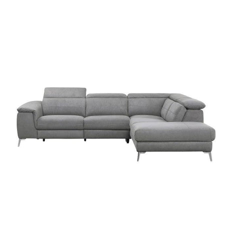 Homelegance - Cinque 2-Piece Power Sectional With Right Chaise In Gray - 8256Fbr*