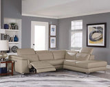 Homelegance - Cinque Taupe Leather Power Reclining Sectional - 8256