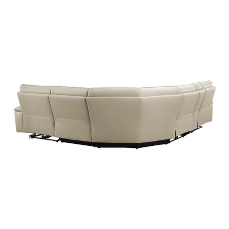 Moroni 6 Piece Modular Power Reclining Sectional With Power Headrests In Taupe 8259Rftp*6Scpwh | Homelegance