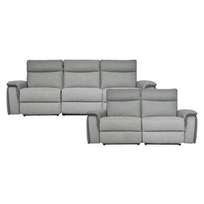 Maroni 2 Piece Double Reclining Sofa Set In Gray 8259*2Pwh | Homelegance