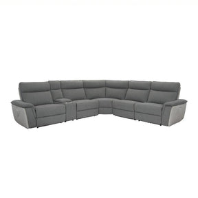 Maroni 6-Piece Modular Power Reclining Sectional With Power Headrests In Gray 8259Dg*6Scpwh | Homelegance