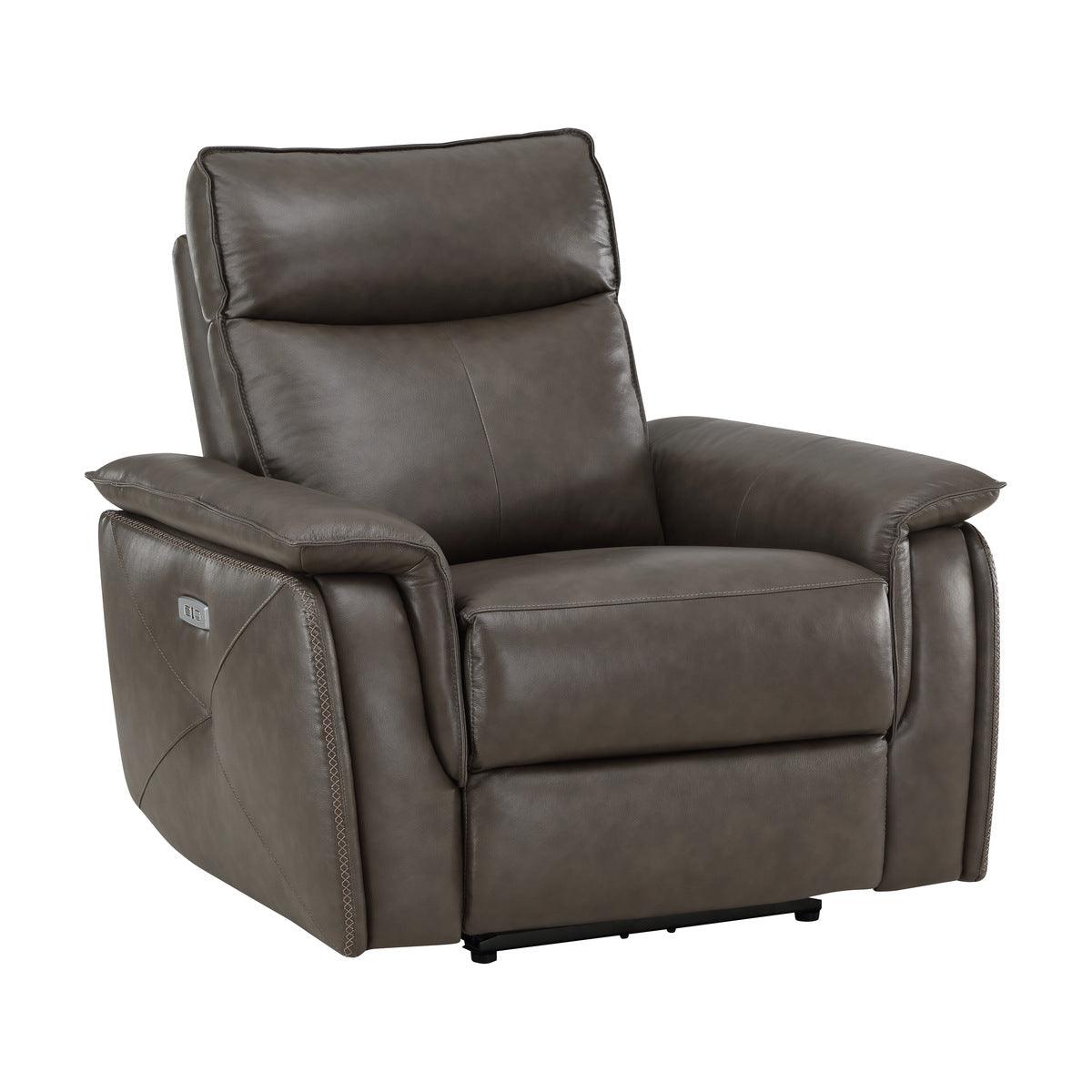 Homelegance - Moroni Power Reclining Chair With Power Headrest In Dark Brown - 8259Rfdb-1Pwh