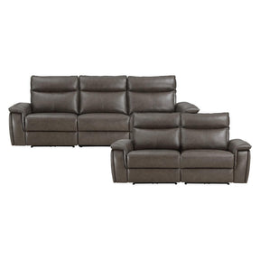 Moroni 2-Piece Sofa Set In Dark Brown 8259Rfdb*2Pwh | Homelegance - sold by Home Elegance USA