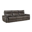 Moroni Power Double Reclining Sofa With Power Headrests In Dark Brown 8259Rfdb-3Pwh* | Homelegance