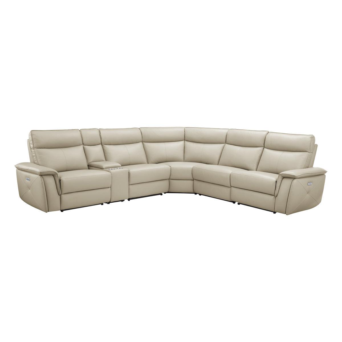 Homelegance - Moroni 6 Piece Modular Power Reclining Sectional With Power Headrests In Taupe - 8259Rftp*6Scpwh