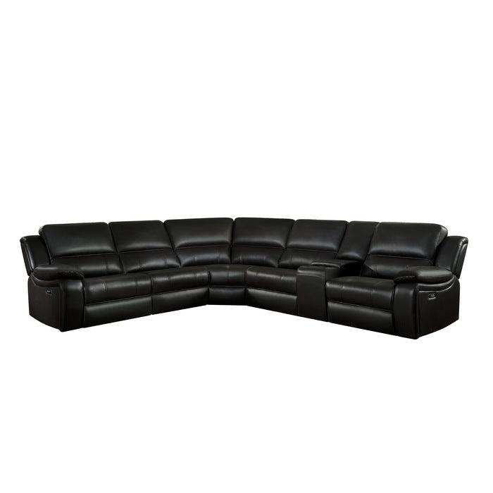 Homelegance - Falun Dark Brown 6 Piece Power Sectional - 8260Db-6Pw