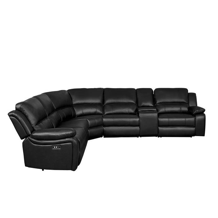 Homelegance - Falun Dark Brown 6 Piece Power Sectional - 8260Db-6Pw