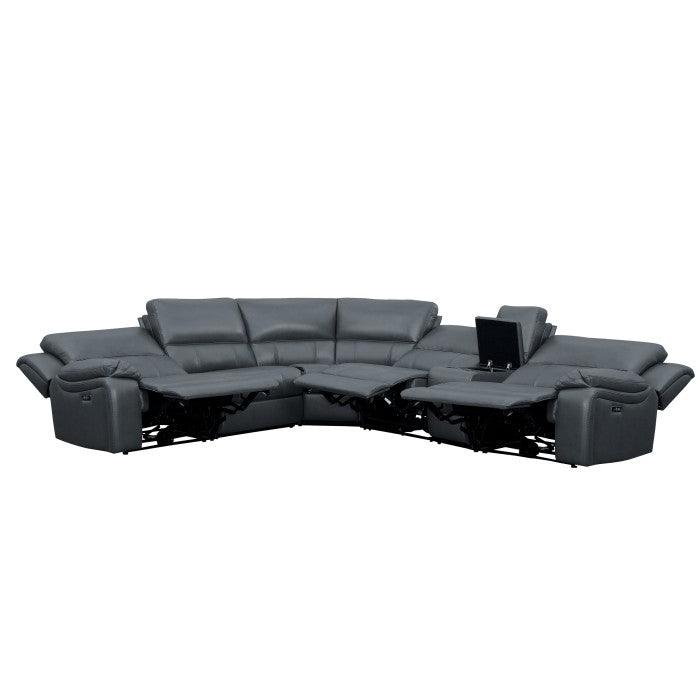Homelegance - Falun Gray 6 Piece Power Sectional - 8260Gy-Pw