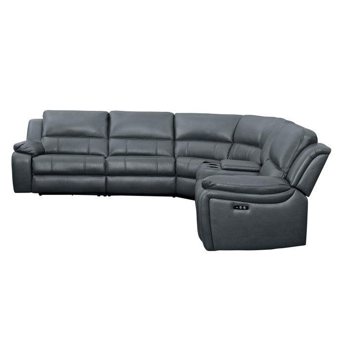 Homelegance - Falun Gray 6 Piece Power Sectional - 8260Gy-Pw