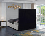 Meridian Furniture - Taj Velvet King Bed In White - Tajwhite-K