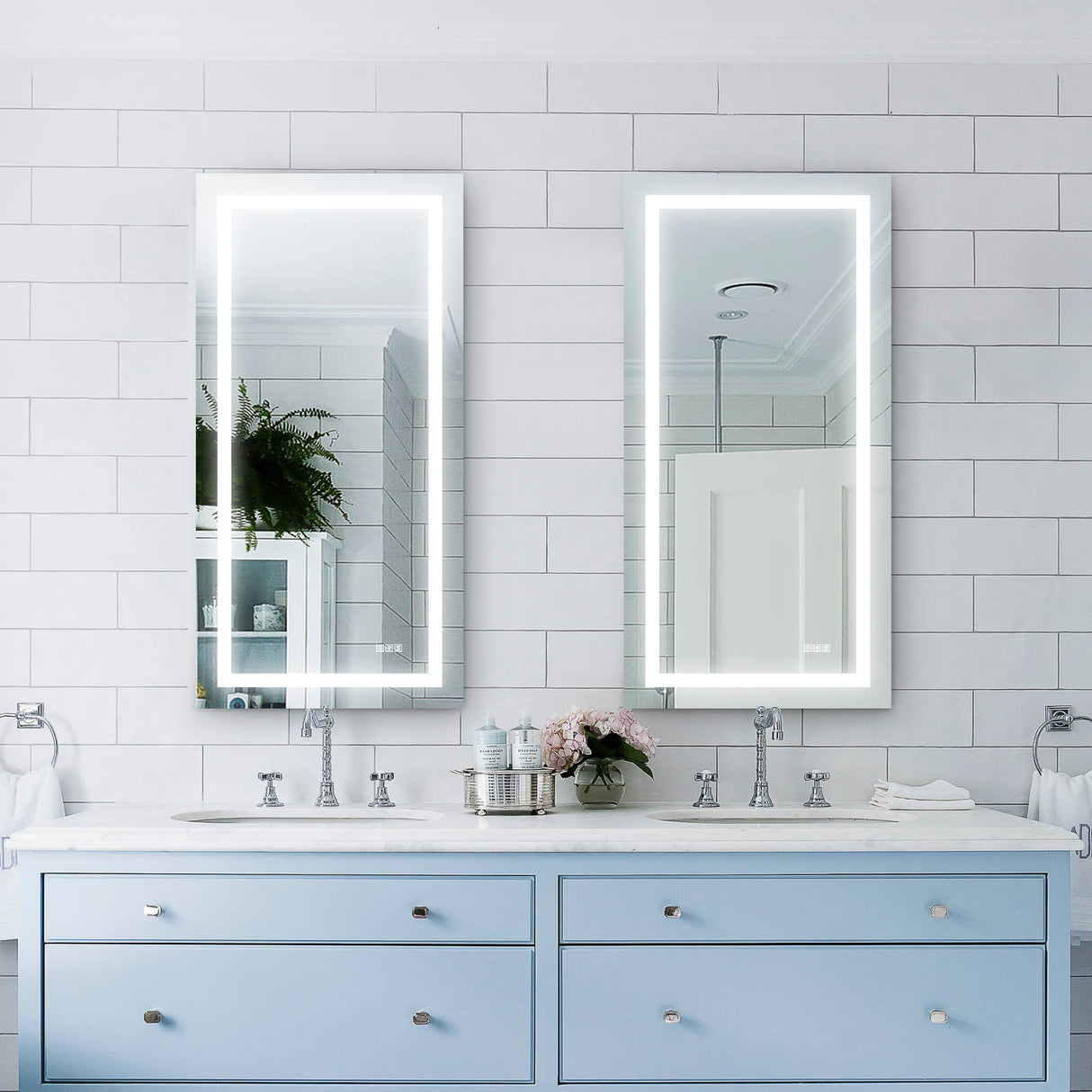 LED Bathroom Mirror 72x36  Inch with lights, anti-Fog & Dimming Led Bathroom Vanity Mirror