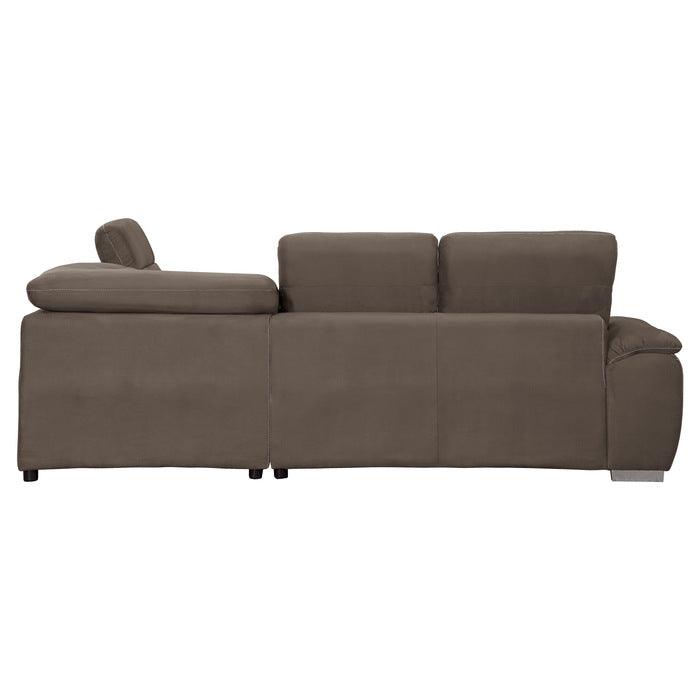 Homelegance - Platina Chocolate 3 Piece Sectional Sofa - 8277Ch