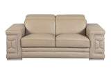 Top Grain Italian Leather Loveseat Home Elegance USA