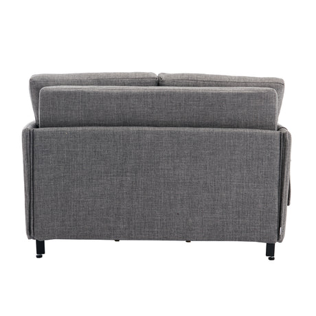 COOLMORE Convertible Sleeper Sofa Bed, Modern Velvet Loveseat Couch with Pull Out Bed, Small Love Seat Futon Sofa Bed with Headboard, 2 Pillows & Side Pockets for Living Room Home Elegance USA