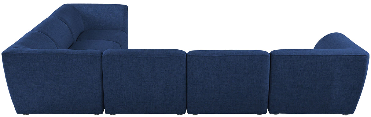 Miramar - Modular Sectional 6 Piece - Navy - Fabric - Home Elegance USA