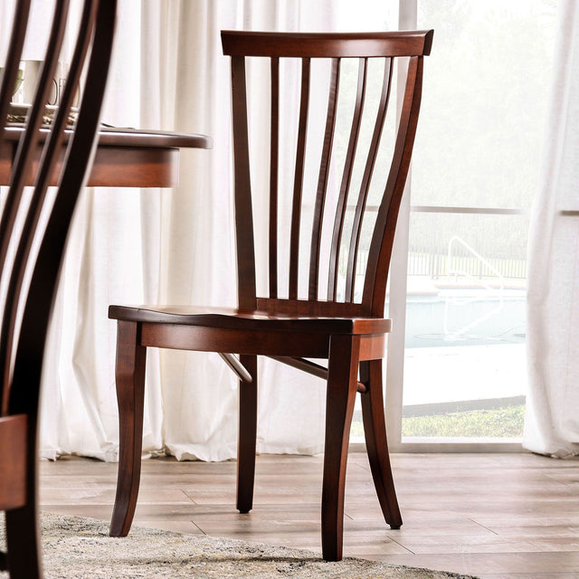 Gresham - Side Chair (Set of 2) - Dark Cherry - Home Elegance USA