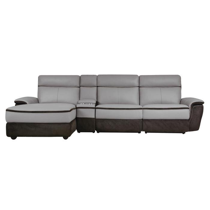 Homelegance - Laertes 4-Piece Modular Power Reclining Sectional With Left Chaise In Taupe Gray - 8318*45Lrr