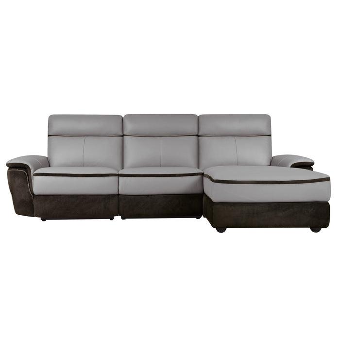 Homelegance - Laertes 3-Piece Modular Power Reclining Sectional With Right Chaise In Taupe Gray - 8318*3Lr5R