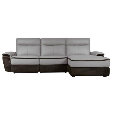 Homelegance - Laertes 3-Piece Modular Power Reclining Sectional With Right Chaise In Taupe Gray - 8318*3Lr5R