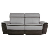 Homelegance - Laertes Power Double Reclining Loveseat In Taupe Gray - 8318-2Pw*