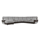 Homelegance - Laertes 8-Piece Modular Power Reclining Sectional With Left Chaise In Taupe Gray - 8318*8A