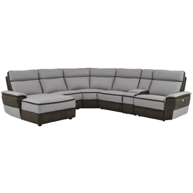 Homelegance - Laertes 6-Piece Modular Power Reclining Sectional With Left Chaise In Taupe Gray - 8318*6A