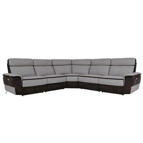 Homelegance - Laertes 5-Piece Modular Power Reclining Sectional In Taupe Gray - 8318*5C1Pw